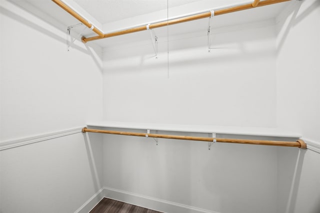 1043 Sierra Shadows Dr, Katy, TX 77450 - walk in closet with dark wood-style floors