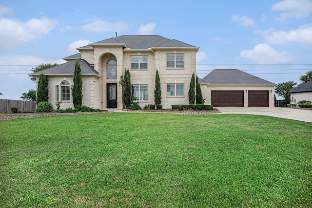 11503 Kings Point Blvd, Mont Belvieu, TX 77535 - view of front facade featuring driveway, a garage, and roof with shingles