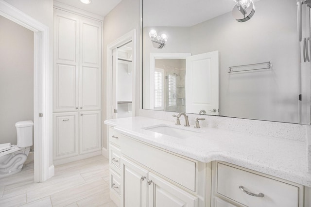 11503 Kings Point Blvd, Mont Belvieu, TX 77535 - full bath featuring vanity, toilet, and a shower