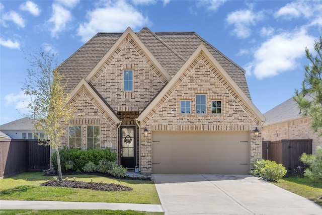 16334 Silver Emperor St, Humble, TX 77346 - view of front of property featuring brick siding, concrete driveway, roof with shingles, and a garage