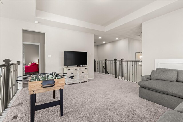 16334 Silver Emperor St, Humble, TX 77346 - recreation room featuring carpet floors and recessed lighting
