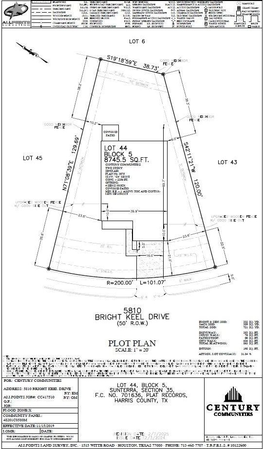 5810 Bright Keel Dr, Katy, TX 77493 - survey map / technical document