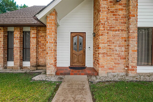 2906 Laurel Fork Dr, Houston, TX 77339 - entrance to property with brick siding and a shingled roof
