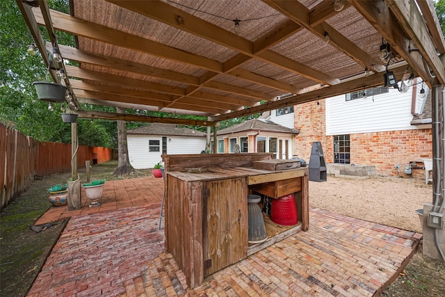 2906 Laurel Fork Dr, Houston, TX 77339 - fenced backyard with a patio area