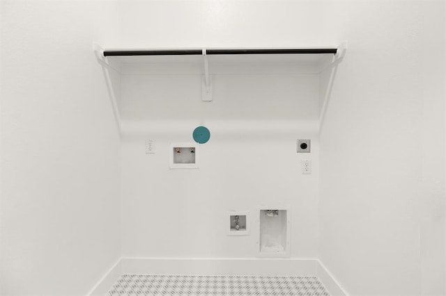 8335 Red Shiner Way, Fulshear, TX 77441 - laundry room featuring hookup for a washing machine, hookup for an electric dryer, baseboards, and gas dryer hookup