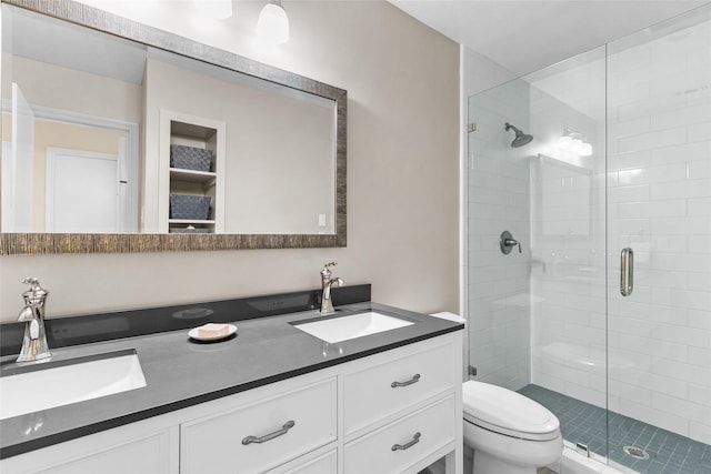 1146 Fountain View Dr Unit 204, Houston, TX 77057 - full bath with a stall shower, double vanity, and toilet