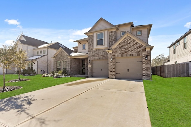 5010 Trembling Aspen Ln, Rosenberg, TX 77471 - traditional home featuring brick siding, concrete driveway, and a garage