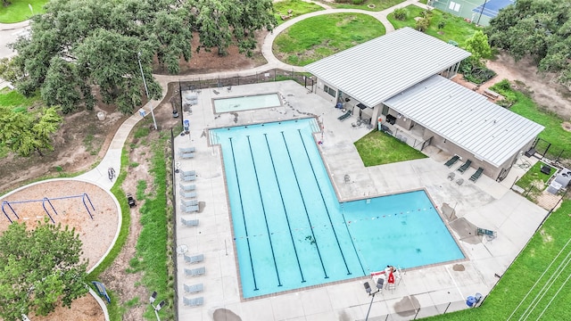 1326 Forest Home Dr, Houston, TX 77077 - aerial view of property and surrounding area with a pool