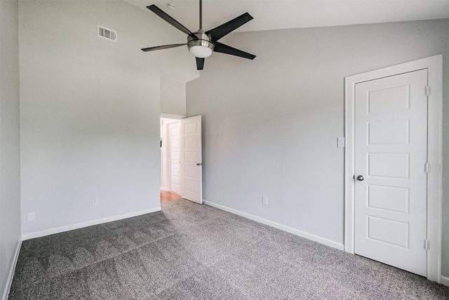 1326 Forest Home Dr, Houston, TX 77077 - spare room with carpet, a ceiling fan, baseboards, and high vaulted ceiling