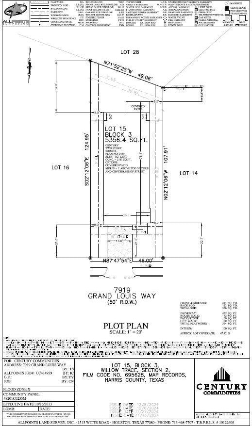 7919 Grand Louis Way, Spring, TX 77379 - survey map / technical document
