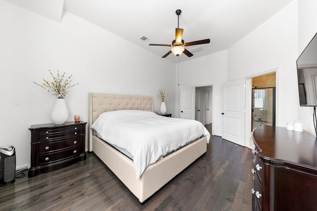 126 Biltmore Loop, Montgomery, TX 77316 - bedroom featuring dark wood-style floors and ceiling fan