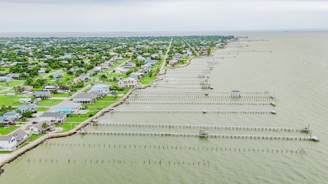 1417 8th St, San Leon, TX 77539 - aerial perspective of suburban area with a large body of water