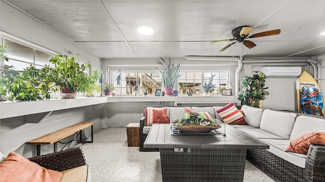 1417 8th St, San Leon, TX 77539 - sunroom featuring a wall unit AC