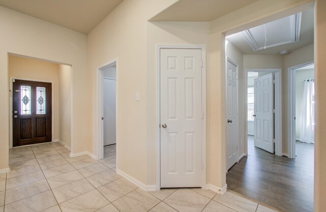 20615 Footstep Path, Katy, TX 77449 - entrance foyer with plenty of natural light, baseboards, and light tile patterned floors