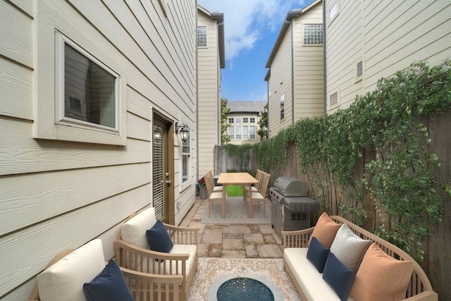 2909 Pease St, Houston, TX 77003 - view of patio / terrace featuring outdoor lounge area and area for grilling