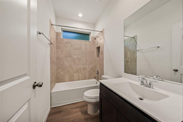 177 Jim Hall Ln, New Waverly, TX 77358 - bathroom featuring vanity, wood finished floors, and  shower combination