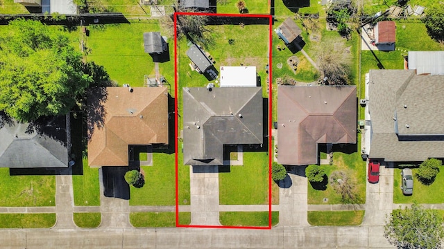 14518 Littleford St, Houston, TX 77045 - aerial view of residential area featuring property parcel outlined