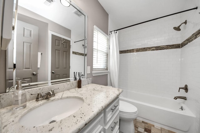 14011 Blazey Dr, Houston, TX 77095 - full bath with shower / bath combo, vanity, and toilet