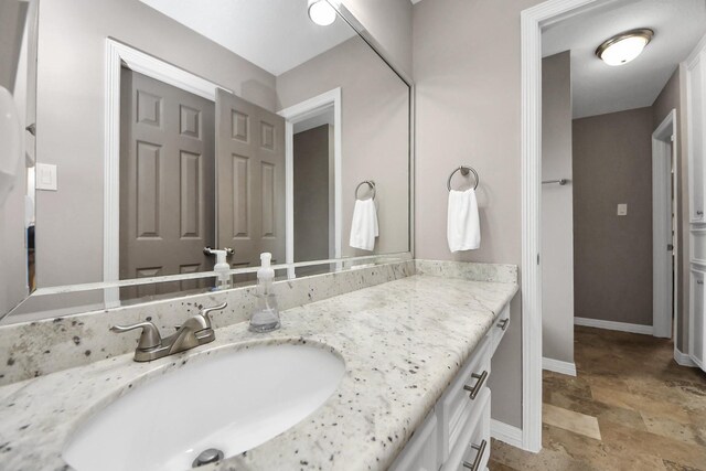 14011 Blazey Dr, Houston, TX 77095 - bathroom with vanity and baseboards