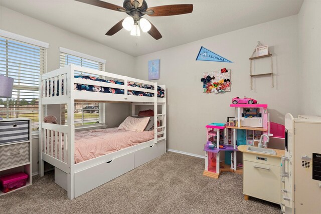 622 Rd 5138, Cleveland, TX 77327 - bedroom with carpet floors, ceiling fan, and baseboards