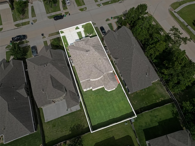 16826 Ellicott Rock Dr, Humble, TX 77346 - aerial view of property and surrounding area featuring property parcel outlined and nearby suburban area