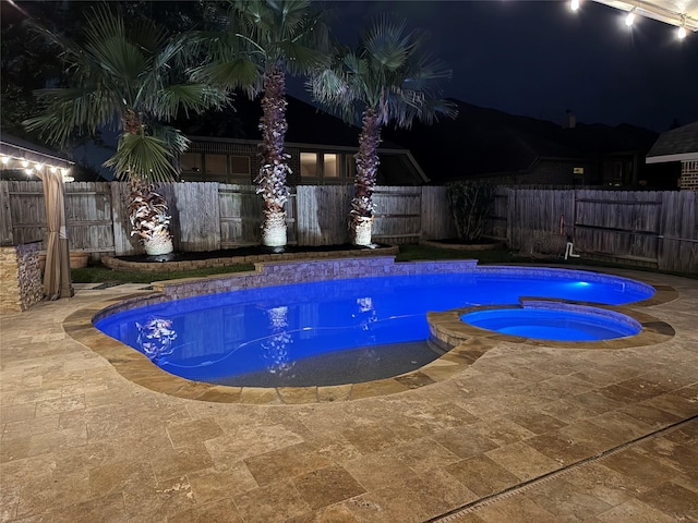 27303 Balson Forest Ln, Spring, TX 77386 - view of swimming pool featuring a fenced backyard and a pool with connected hot tub