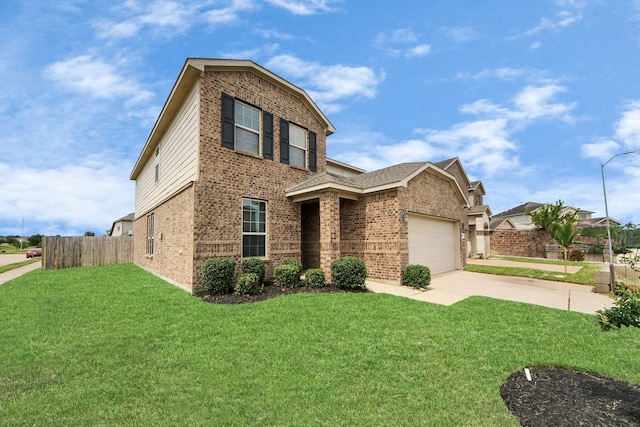 19610 Trent Creek Dr, Cypress, TX 77429 - traditional-style home with brick siding, a garage, and concrete driveway