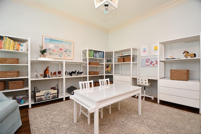 21006 Refuge Creek Dr, Cypress, TX 77433 - office space with crown molding and wood finished floors