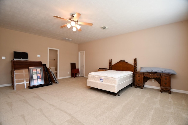 21006 Refuge Creek Dr, Cypress, TX 77433 - bedroom with carpet, baseboards, and a ceiling fan