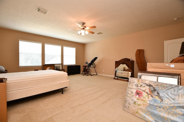 21006 Refuge Creek Dr, Cypress, TX 77433 - bedroom featuring carpet flooring, baseboards, and a ceiling fan