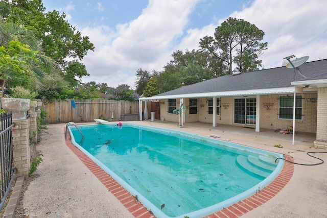 6003 Green Falls Dr, Houston, TX 77088 - view of pool with a patio and a fenced backyard