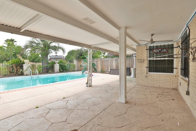 6003 Green Falls Dr, Houston, TX 77088 - view of swimming pool with a patio and a fenced backyard
