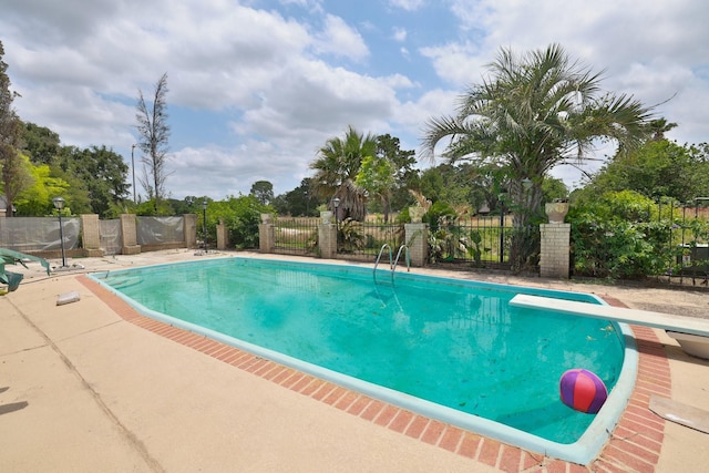 6003 Green Falls Dr, Houston, TX 77088 - view of pool featuring a diving board