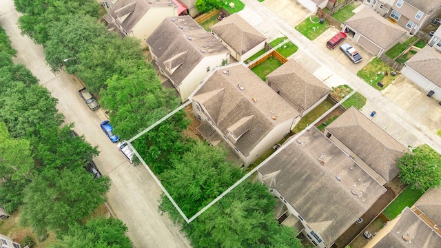 23831 Single Oak St, Spring, TX 77373 - aerial view of residential area featuring property boundaries highlighted