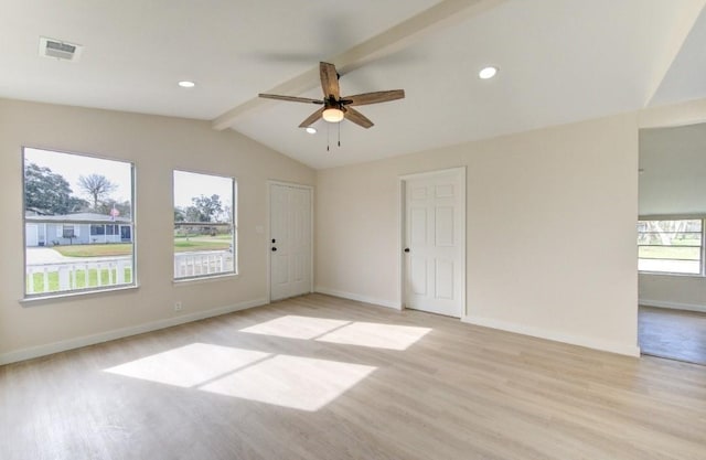 51 Blue Bonnet Ct, Lake Jackson, TX 77566 - spare room featuring light wood-style flooring, ceiling fan, baseboards, and recessed lighting