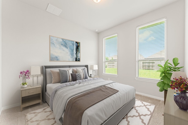 32039 Autumn Orchard Ln, Conroe, TX 77385 - bedroom with baseboards and light carpet