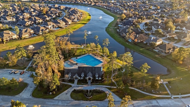 32039 Autumn Orchard Ln, Conroe, TX 77385 - aerial view of property's location with a nearby body of water and nearby suburban area