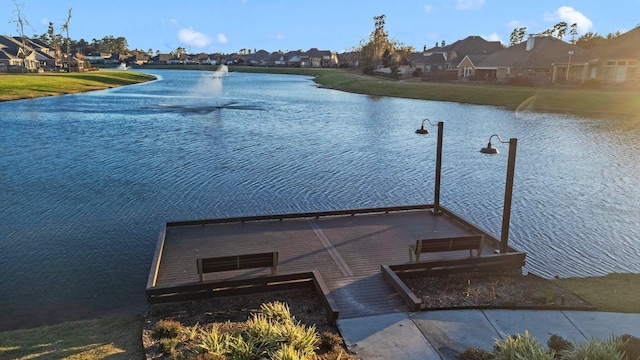 32039 Autumn Orchard Ln, Conroe, TX 77385 - dock area with a residential view and a water view