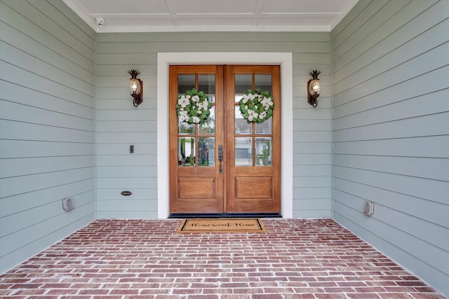 107 E Sawyer Ridge Dr, Spring, TX 77389 - view of exterior entry with french doors and a security system