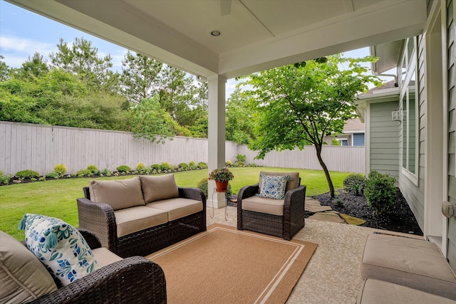107 E Sawyer Ridge Dr, Spring, TX 77389 - view of patio with an outdoor hangout area