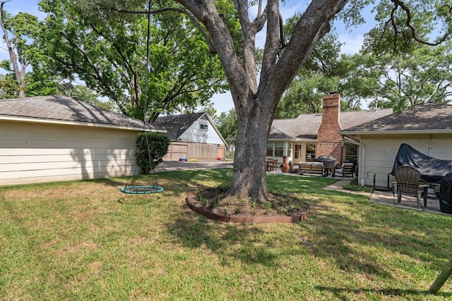 8015 Skyline Dr, Houston, TX 77063 - view of yard featuring a patio area