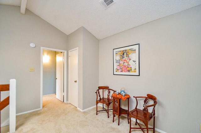 6211 Ludington Dr Unit 21-909, Houston, TX 77035 - sitting room with carpet, an upstairs landing, and baseboards