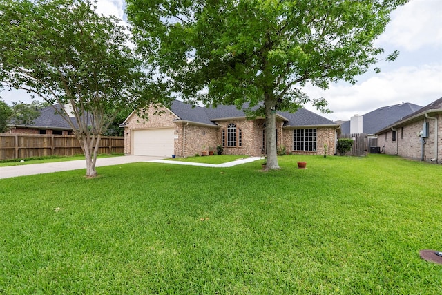 411 Ceole Ln, League City, TX 77573 - view of front facade featuring concrete driveway, brick siding, a garage, and a shingled roof