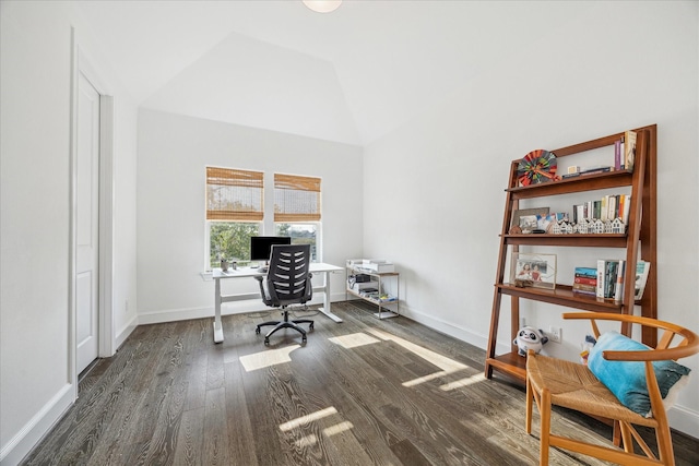 612 E 20th St Unit B, Houston, TX 77008 - office space with wood finished floors, baseboards, and high vaulted ceiling