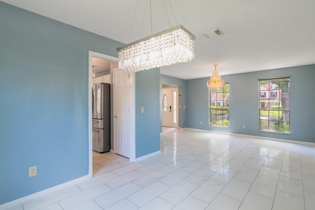 10030 Storm Meadow Dr, Houston, TX 77064 - empty room with a chandelier and baseboards