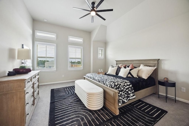 10603 Centre Green Way, Houston, TX 77043 - carpeted bedroom with baseboards and a ceiling fan