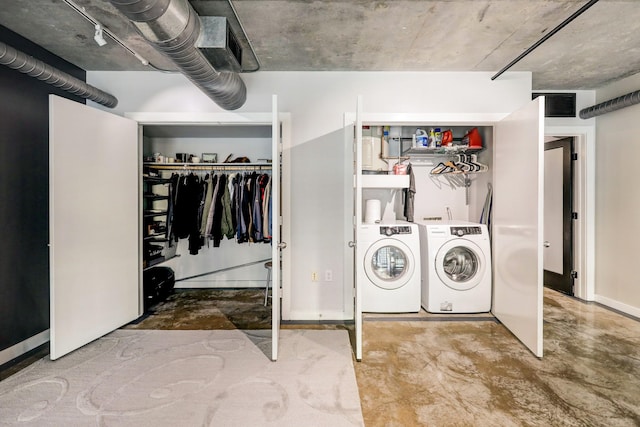 2000 Bagby St Unit 5426, Houston, TX 77002 - washroom with separate washer and dryer