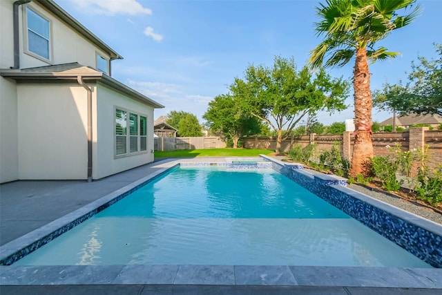 3322 Mallard Run Ct, Katy, TX 77494 - view of swimming pool featuring a patio and a fenced backyard