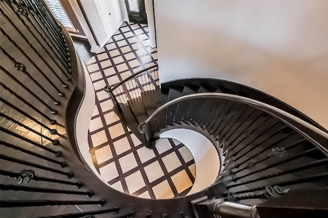 3322 Mallard Run Ct, Katy, TX 77494 - stairs featuring tile patterned floors