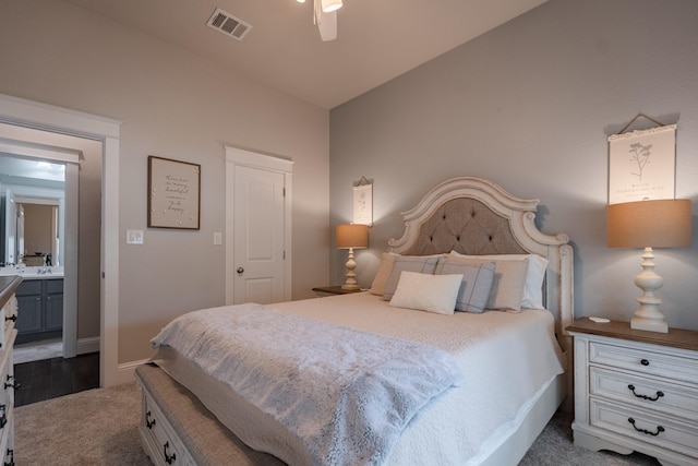 151 Jacks Corner Dr, Montgomery, TX 77316 - bedroom featuring dark colored carpet, baseboards, a ceiling fan, and a sink